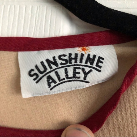 Vintage Sunshine Alley jersey knit dress in size 14 - Picture 5 of 5